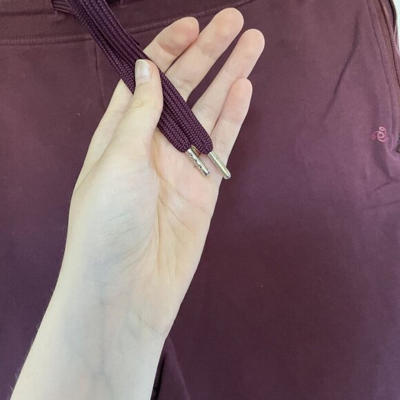Jockey athleisure burgundy pants women's size XL casual pockets drawstring - Picture 3 of 6